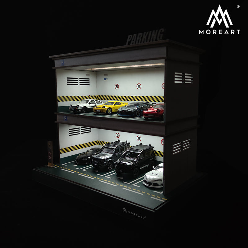 Parking Lot Model with Many Meticulous Details