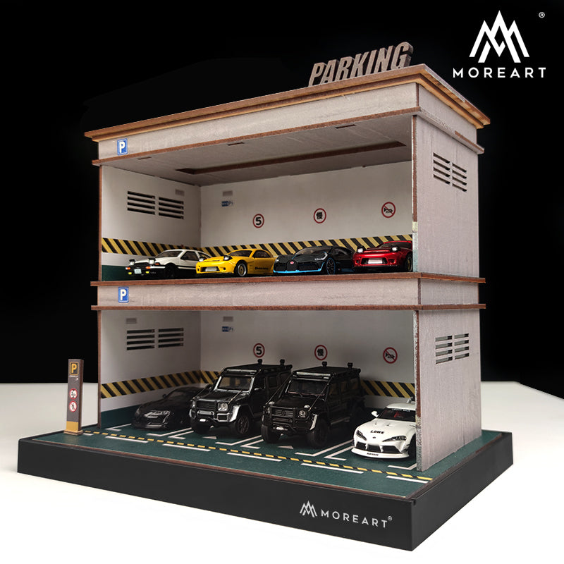 MOREART 2-Layer Parking Lot Model 1:64 Scale
