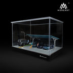 MOREART 1:64 scale open-air canopy parking lot scene simulation diorama