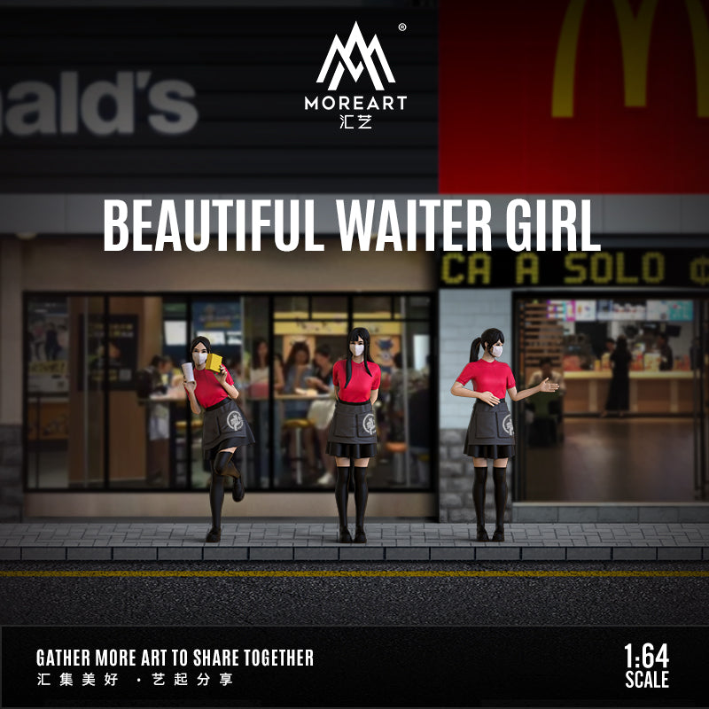 MOREART Female Waitress Diorama Model 1:64 Scale