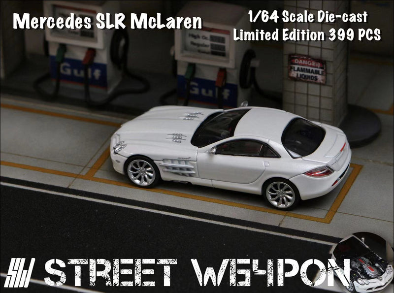Street Weapon Mercedes SLR McLaren Pearl White 1:64 scale model