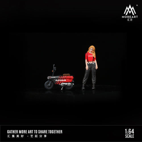 Mô hình diorama MOREART ADVAN Motorcycle Beauty MO642070 tỉ lệ 1:64
