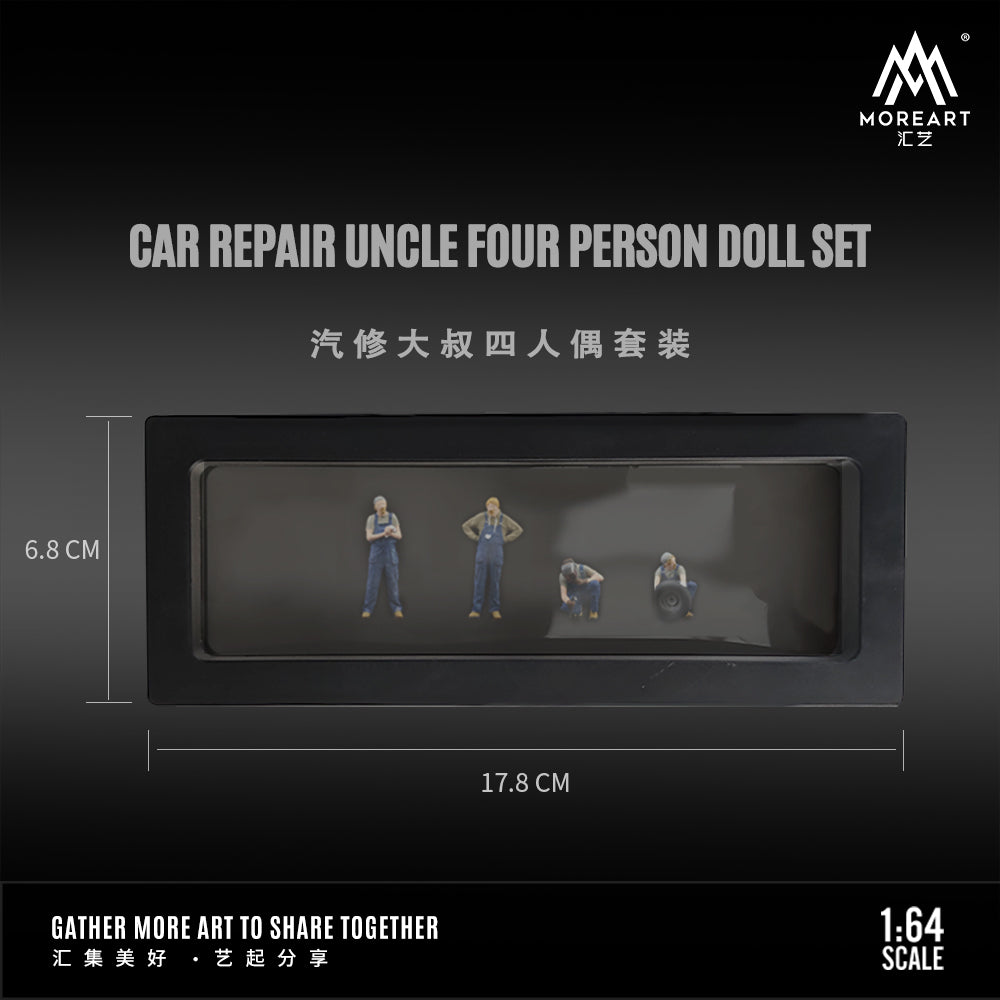 Details of the MOREART Auto Repairman Diorama Set