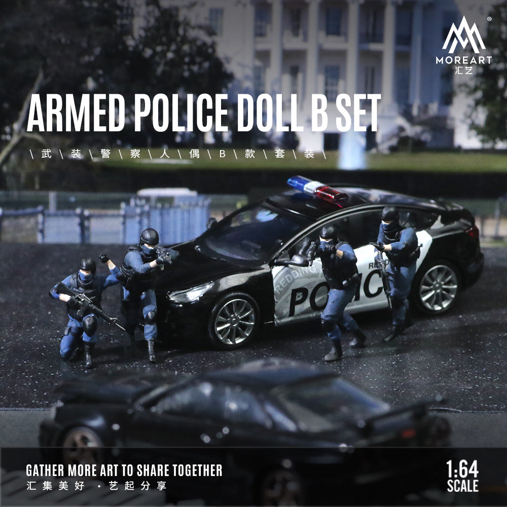 MOREART Armed Police Figure-Model B 1:64 Scale Diorama