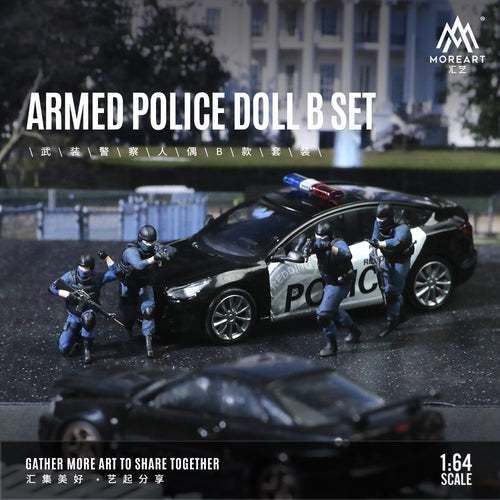 MOREART Armed Police Figure-Model B 1:64 Scale Diorama