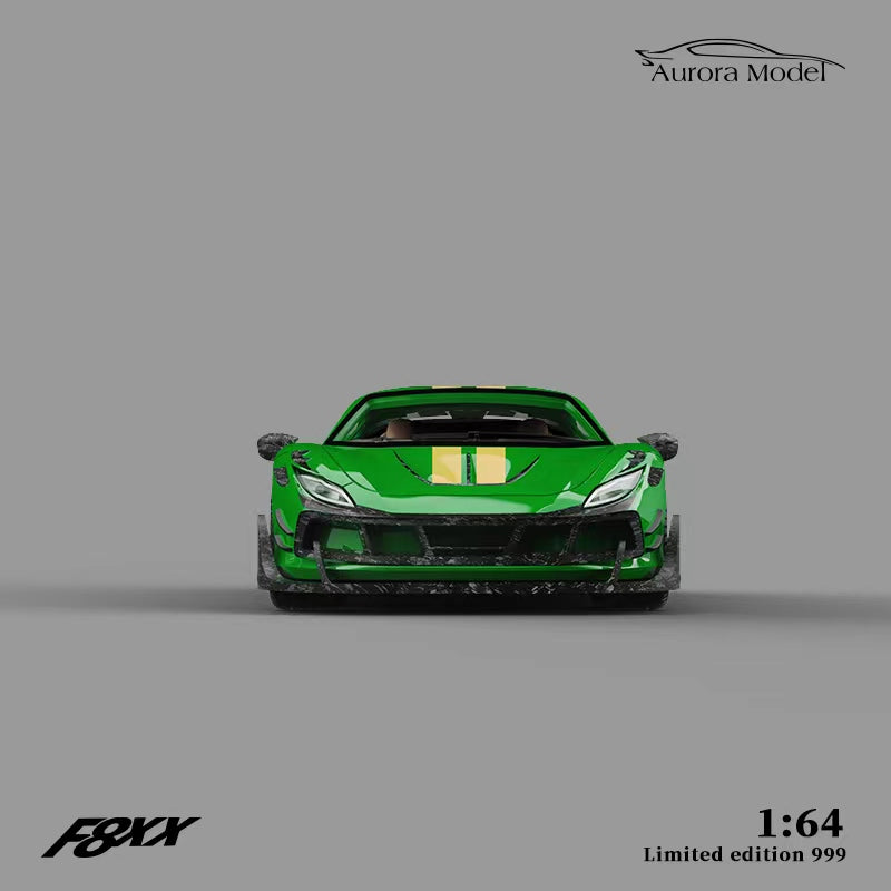 View of the F8 Tributo Green Lace Pattern car