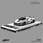 AURORA MODEL F8 Tributo Pearl White Ribbon 1:64 scale model car