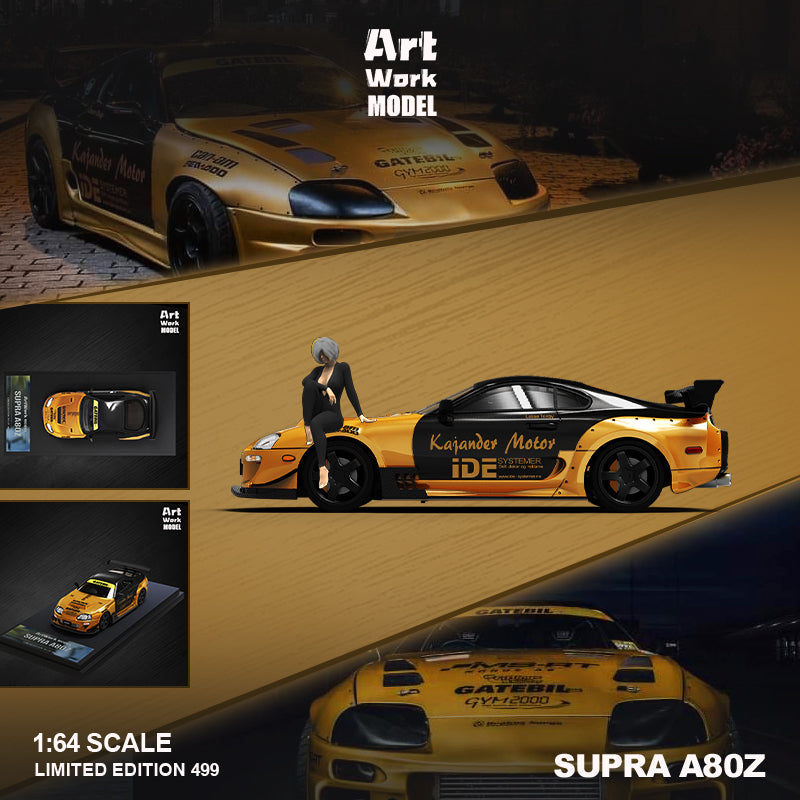 Supra A80Z Gold Decal model on diorama