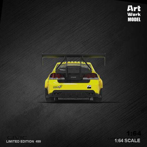 Body of a modified Honda Civic Spoon with cartoon decals