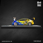 Body of a modified Honda Civic Spoon with cartoon decals