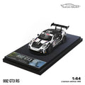 Front view of the AURORA MODEL Porsche 992 GT3 1:64 scale