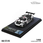 Front view of the AURORA MODEL Porsche 992 GT3 1:64 scale