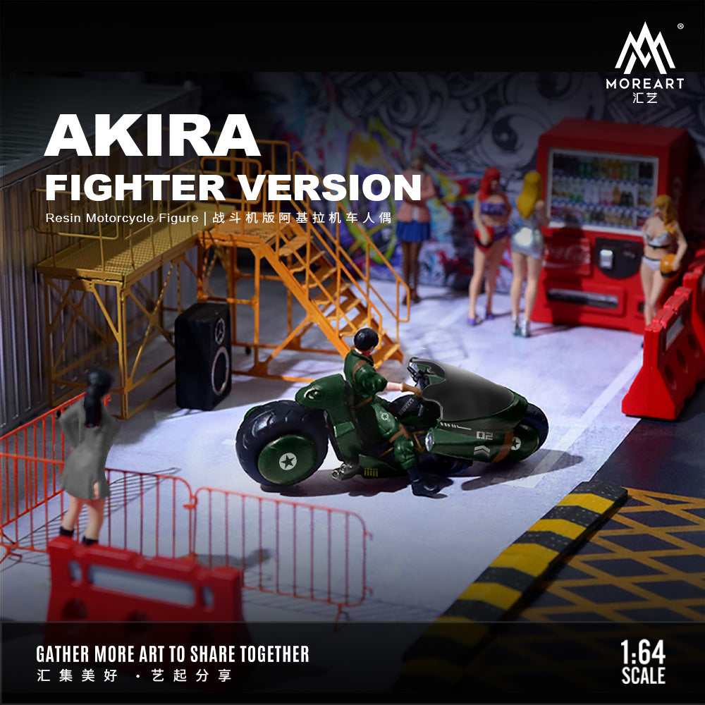 Akira Fighter Figure Set diorama model, top view