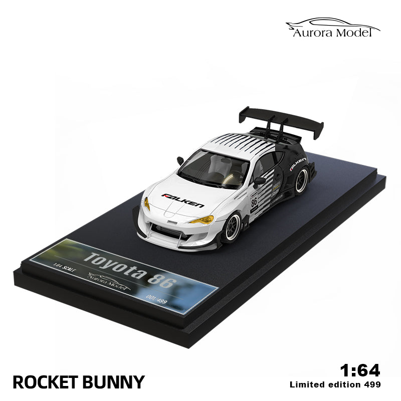 Toyota 86 Black and White Falken Livery model car