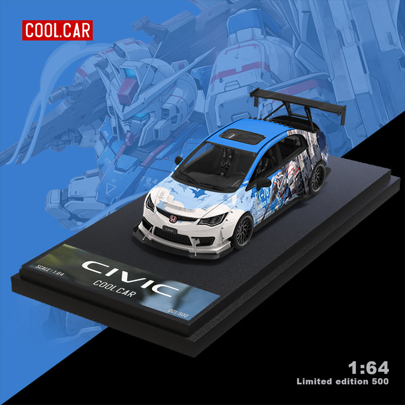 Honda Civic Blue Mecha 1:64 Scale Model