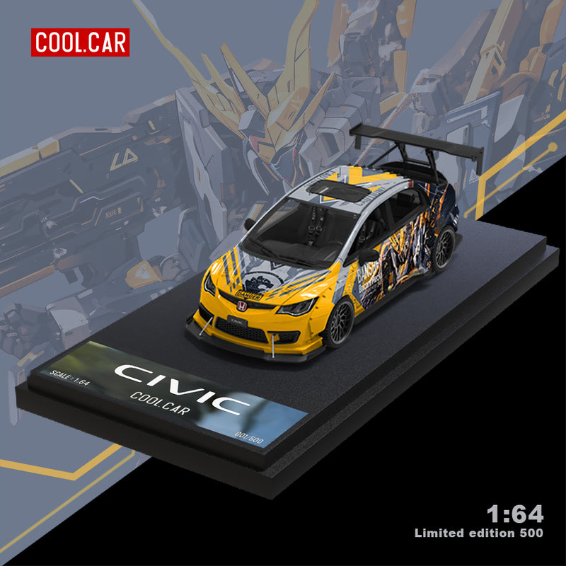 Honda Civic Gray Mecha 1:64 Scale Model