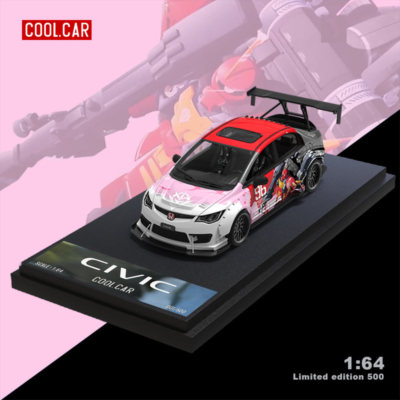 Honda Civic Red Mecha 1:64 Scale Model
