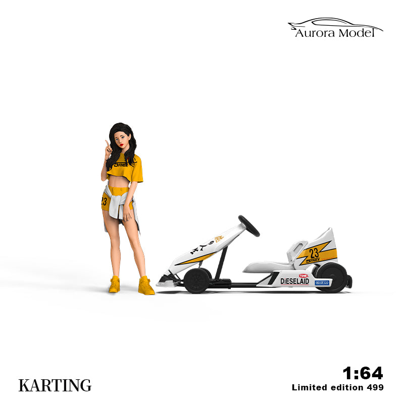 Lightning Go-Kart Set 1:64 Scale Model