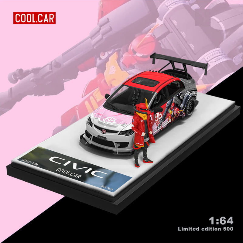 Honda Civic Red Mecha-Doll 1:64 Scale Model