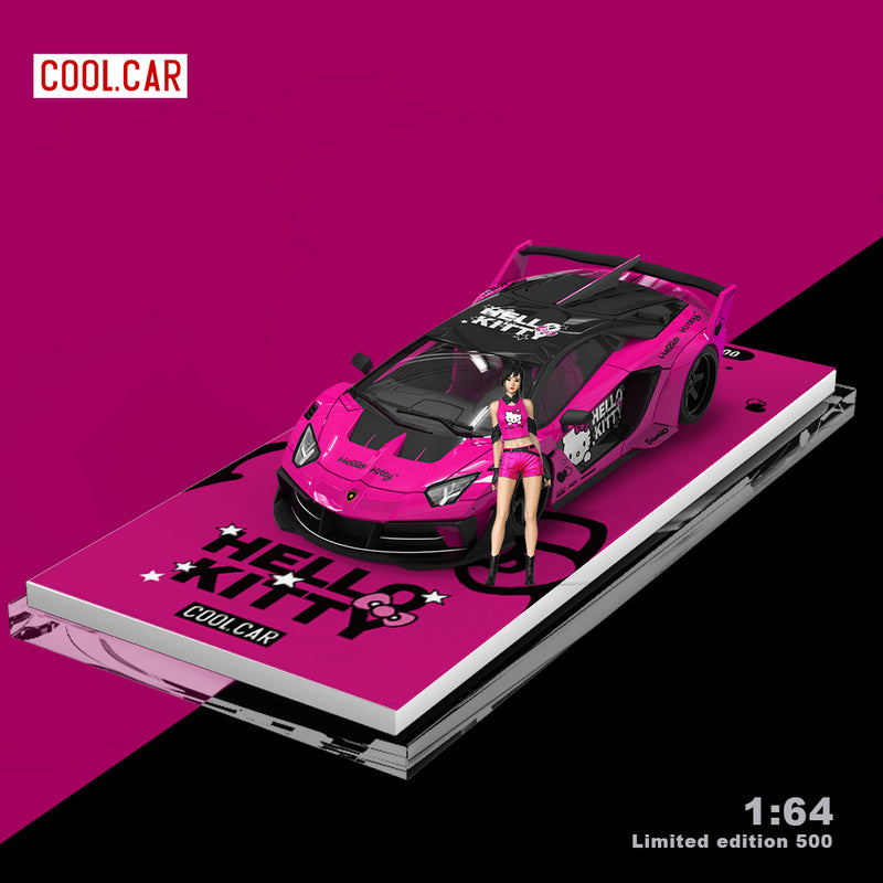 Lamborghini GTEVO Kitty Deep Pink Doll Version Model