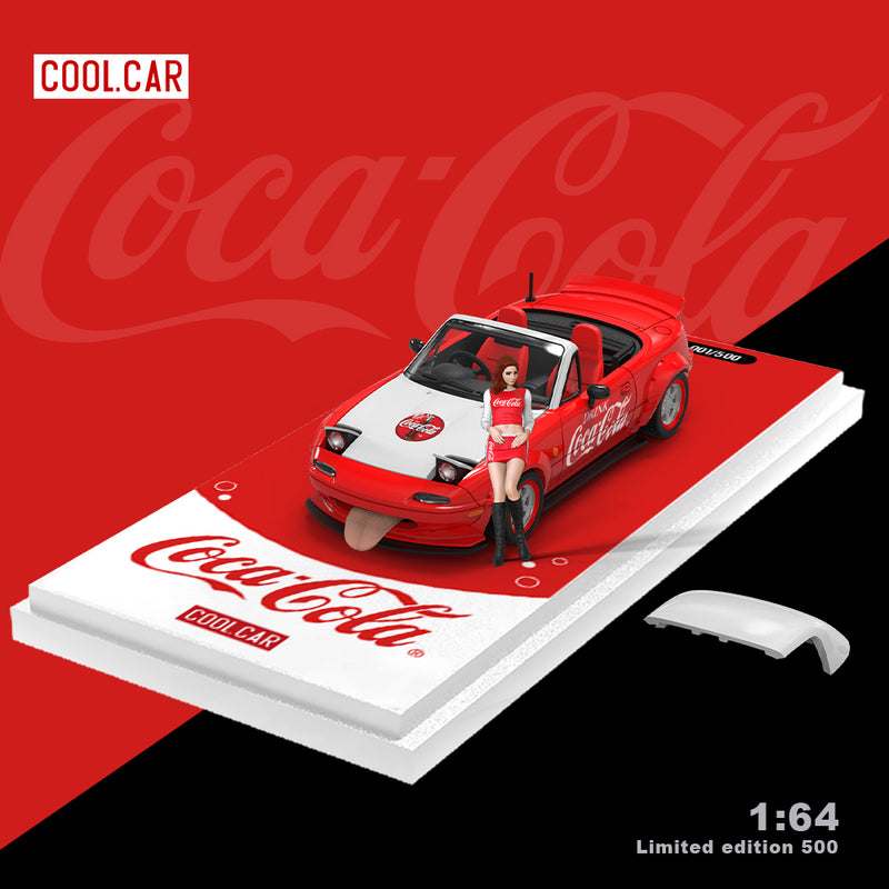 Red and white Coca-Cola Mazda MX5 model