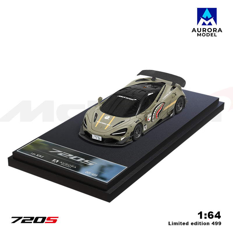 Front view of the AURORA MODEL McLaren 720S (1:64 scale)