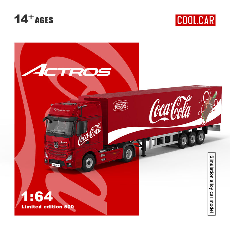 Mercedes-Benz Actros Cola Container Truck 1:64 Scale