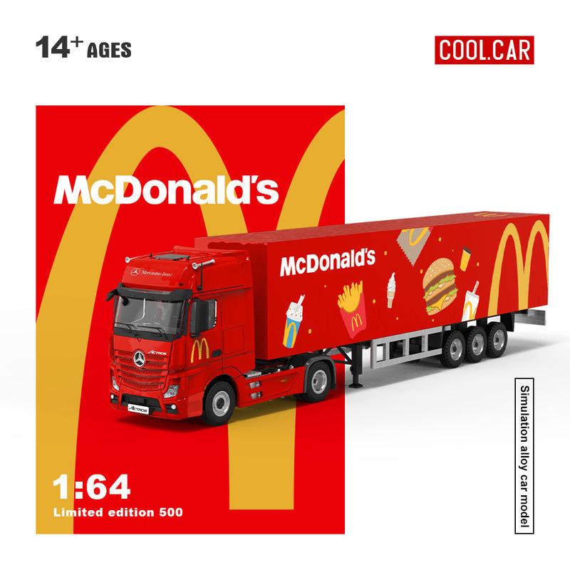 Mercedes-Benz Actros McDonald's container truck 1:64 scale