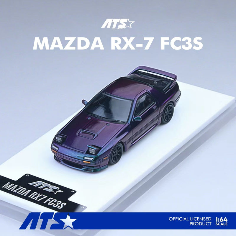 1:64 Scale ATS Model Mazda RX7-FC3S-Chameleon Front View