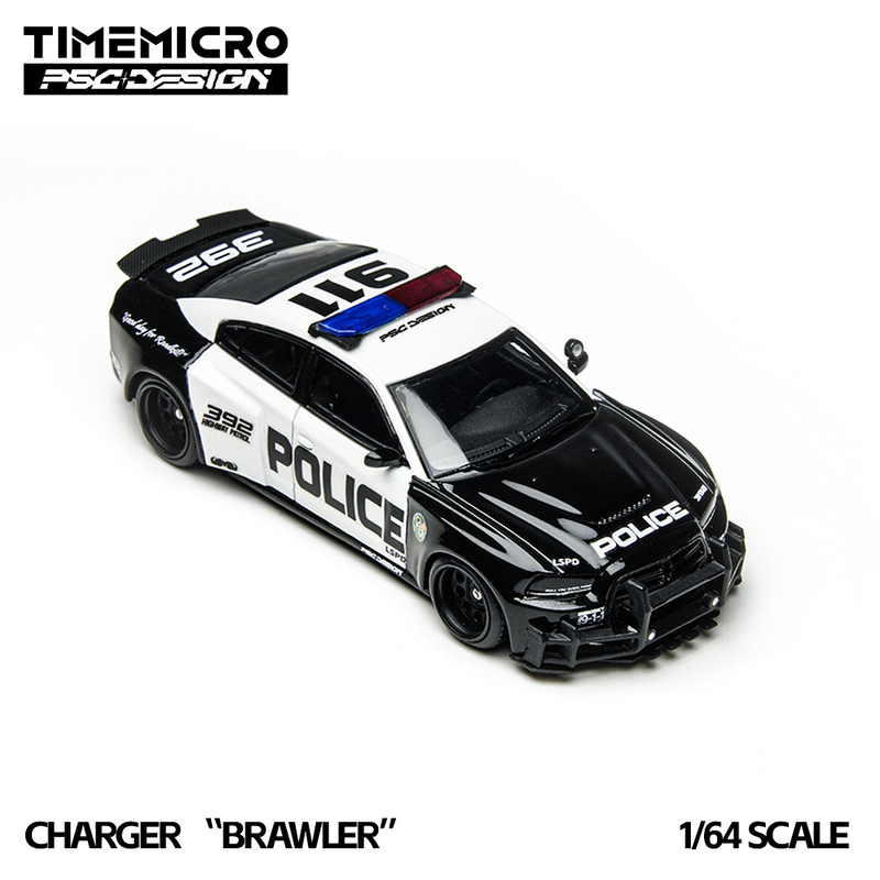 TIME MICRO Charger Police Car 1:64 Scale Model