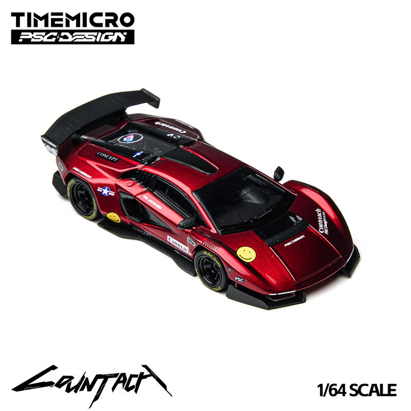 TIME MICRO Countach V Scarlet 1:64 Scale Model Car
