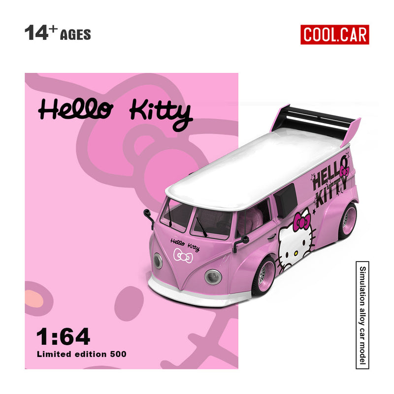 [RELEASED] COOL CAR 1:64 Volkswagen T1 - Light Pink Hello Kitty CC642948