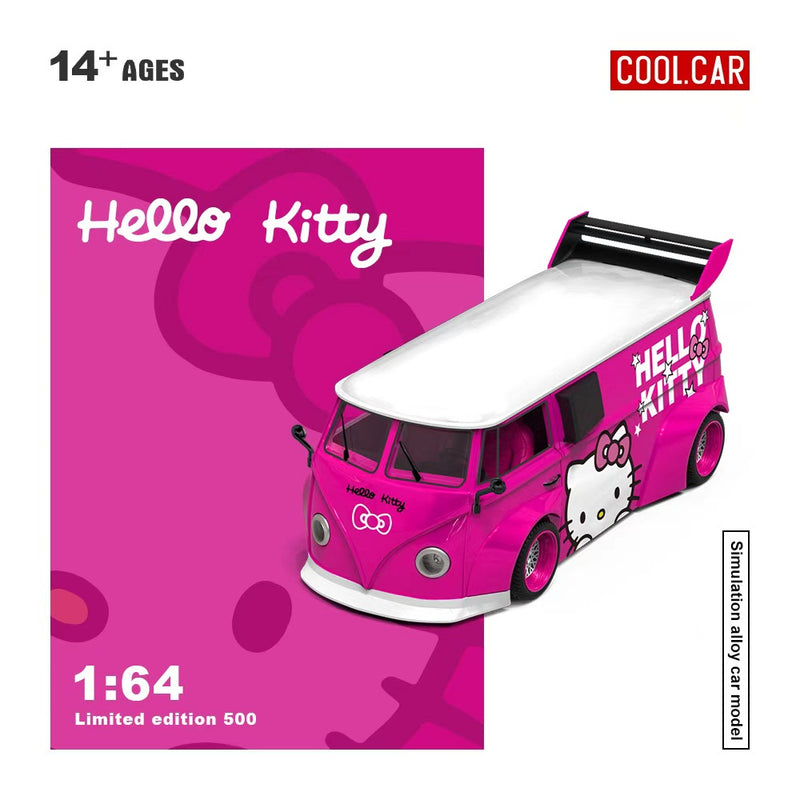 [RELEASED] COOL CAR 1:64 Volkswagen T1 - Dark Pink Hello Kitty CC642949