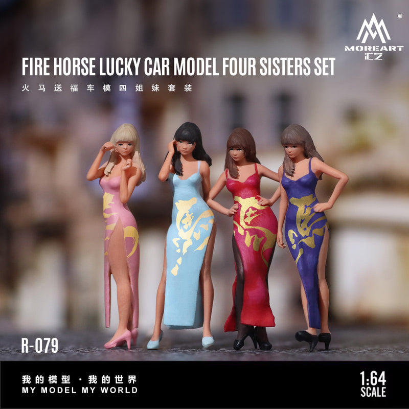 MOREART Fire Horse Blessing Car Diorama Model 1:64