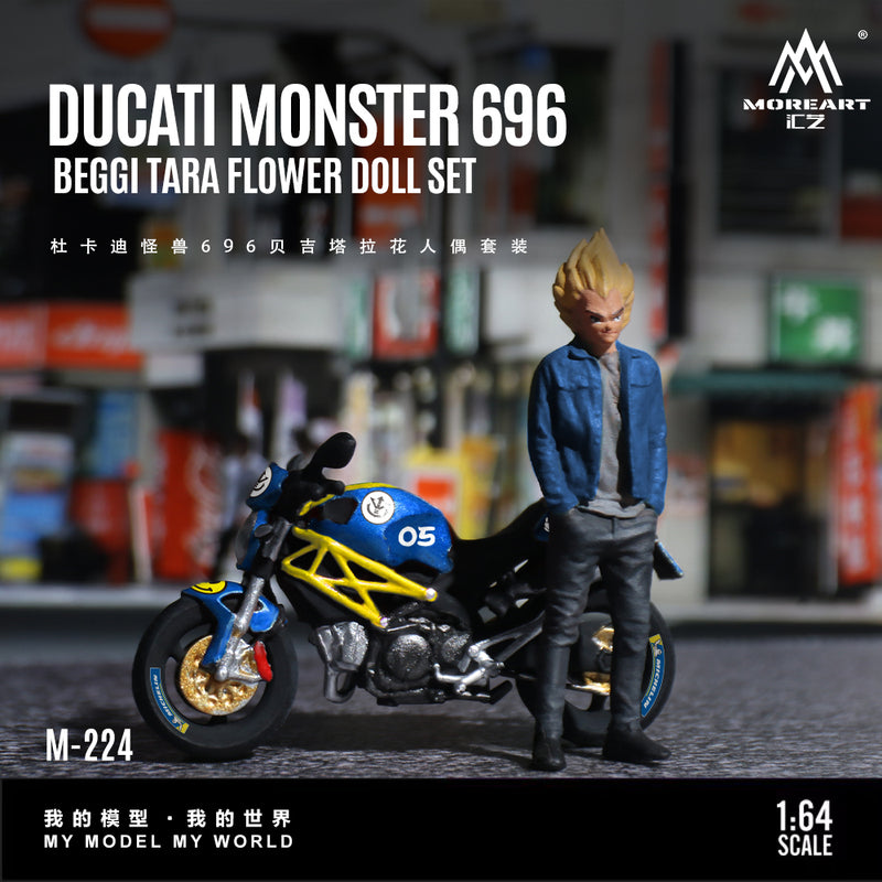 MOREART Ducati Monster 696 Diorama Model 1:64 Scale