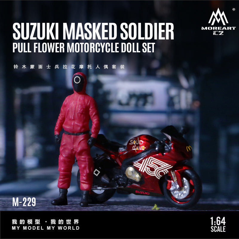 [PRE-ORDER] MOREART 1:64 Suzuki Masked Soldier Lace Motorcycle Doll Set MO222229